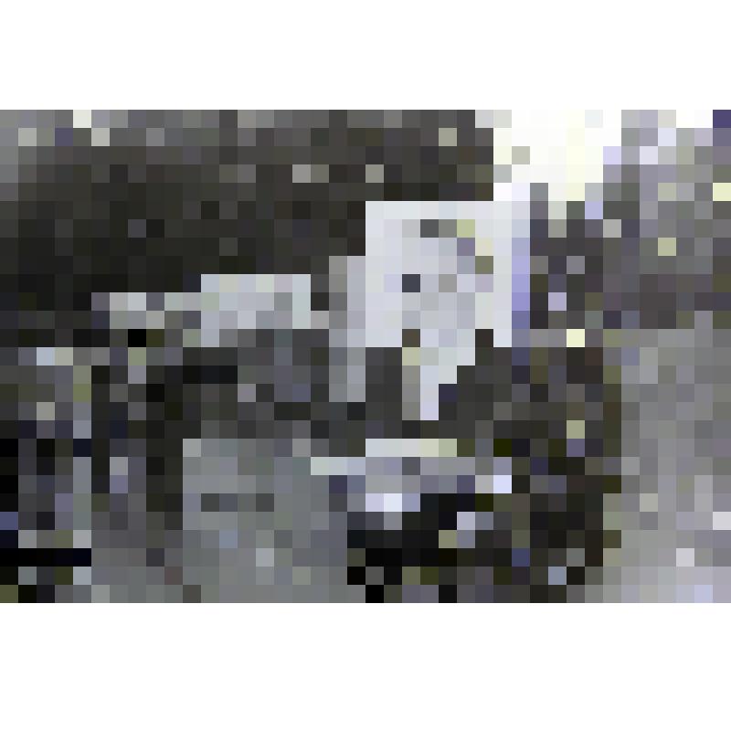 Негатив. Мотоциклы с портретами передовиков производства на празднике 50-летия советского калия