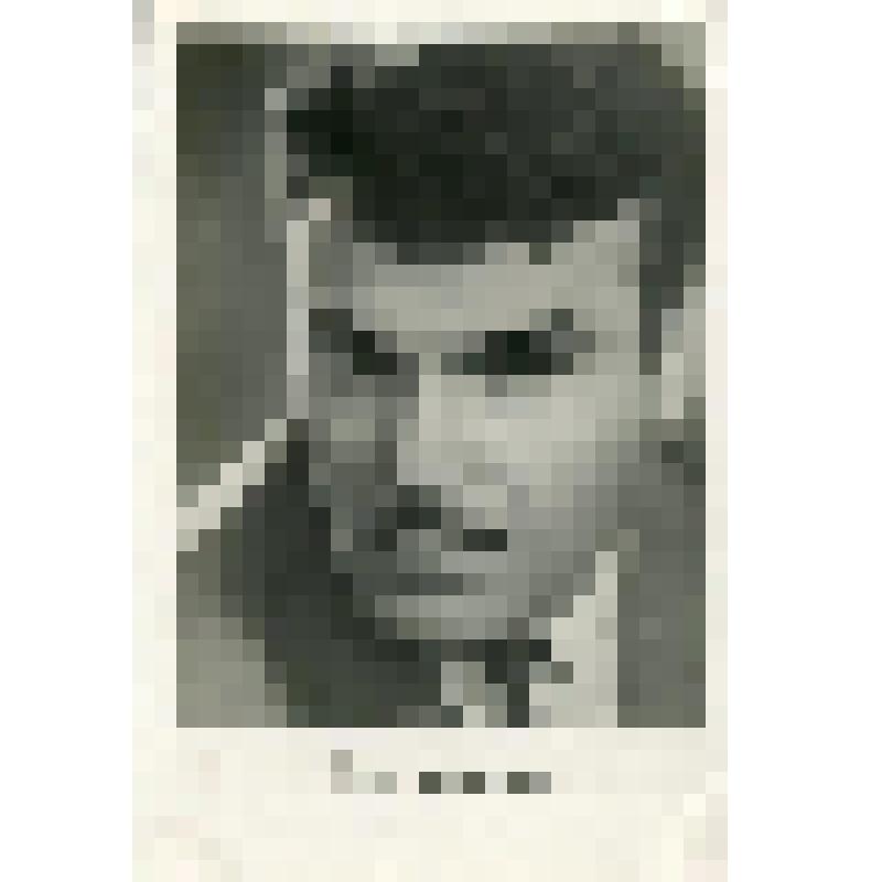 Фотооткрытка. Молодой киноактер  Гиули Чохонелидзе.   Снимался в фильмах: "Служу Советскому Союзу",   "Путешествие в молодость",  "Чрезвычайное происшествие",  "Фатима",  "День первый,  день последний",   "Утро",   "Рассвет",   "Родился человек",  "Наша у