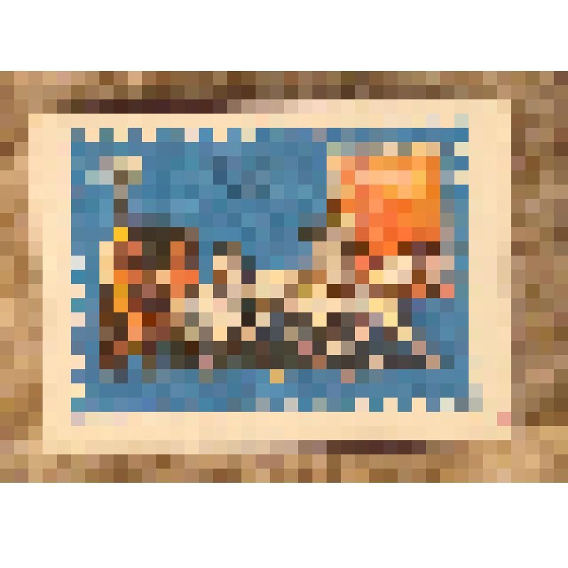 Коробок спичечный сувенирный "Почтовая тройка XIX в." из набора спичек сувенирного "Из истории Отечественной почты". 1989 г