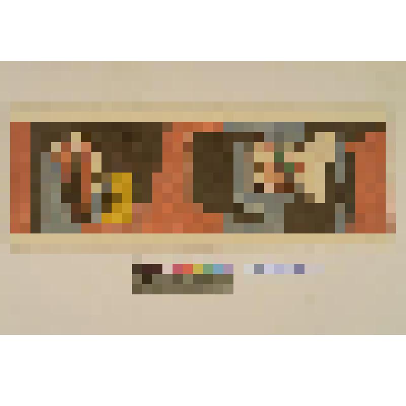 Станция тех.обслуживания а/м "Жигули". 1973. Станция тех.обслуживания а/м "Жигули". Москва. Павлов Леонид Николаевич. Развертка стен конференц-зала. Часть 2