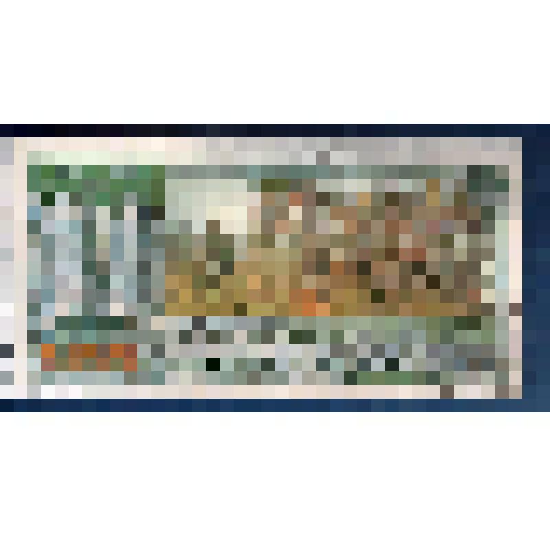 Марка почтовая «600 лет Куликовской битве», гашеная, прямоугольной формы, ориентация горизонтальная, печать цветная, гребенчатая зубцовка