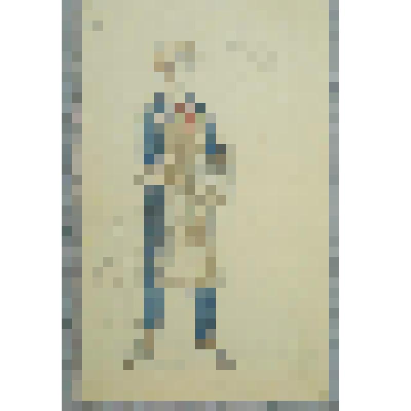 Эскиз костюма. "Жюстен". "Мадам Бовари" (Режиссер А. Таиров). Москва, Государственный Камерный театр