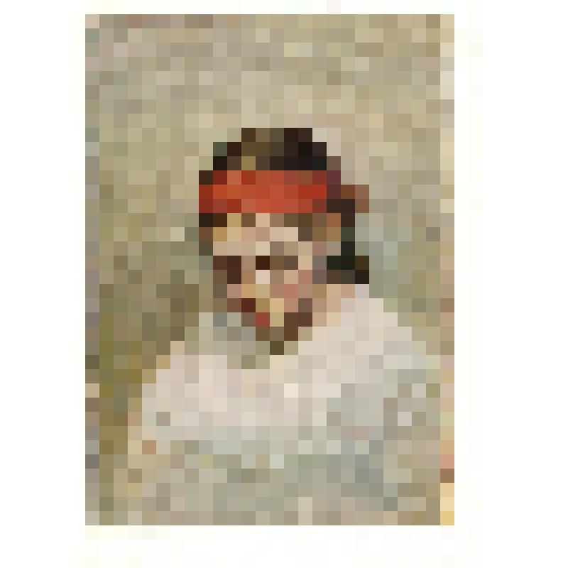 Открытка цветная из серии «Женский портрет», репродукция с картины. П.П. Чистяков. Голова девушки в повязке