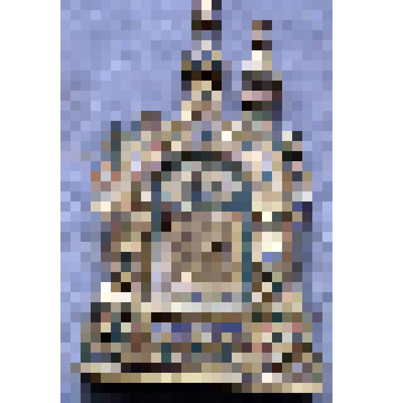 икона резная. "Троица ветхозаветная" (в киотце)