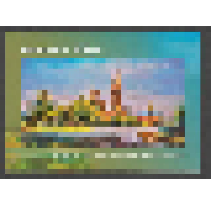 Карточка почтовая маркированная художественная двусторонняя. РФ. ИТЦ "Марка"-2016-216/1. 50 лет Нижнекамску. И.Х. Муртазин. "Нижнекамск. Церковь Воскресения Христова". 2011 г. "В". 15. 08. 2016