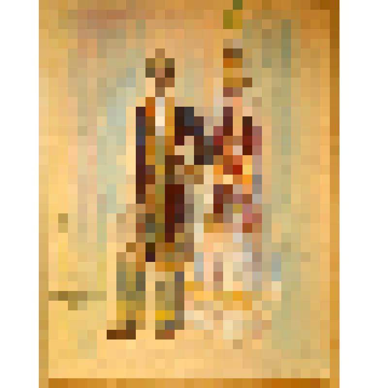 Эскиз костюмов. Свадебные костюмы. (II-вариант). "Ахан-сери-Актонты". Казахская ССР, Алма-Ата. Казахский государственный театр для детей и юношества им. Г. Мусрепова