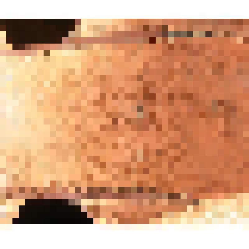 Туфля женская коричневая на толстом каблуке, с ремешком, вырезом на носке, левая