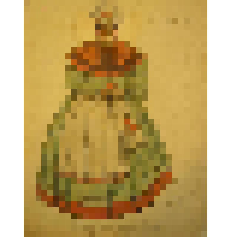 Эскиз женского костюма. Горожанка (в чепце с бантом). "Фауст" (Режиссёр П.В. Тверецкий. Постановка 1936 г.). Азербайджан, Баку. Государственный театр оперы и балета им. М.Ф. Ахундова