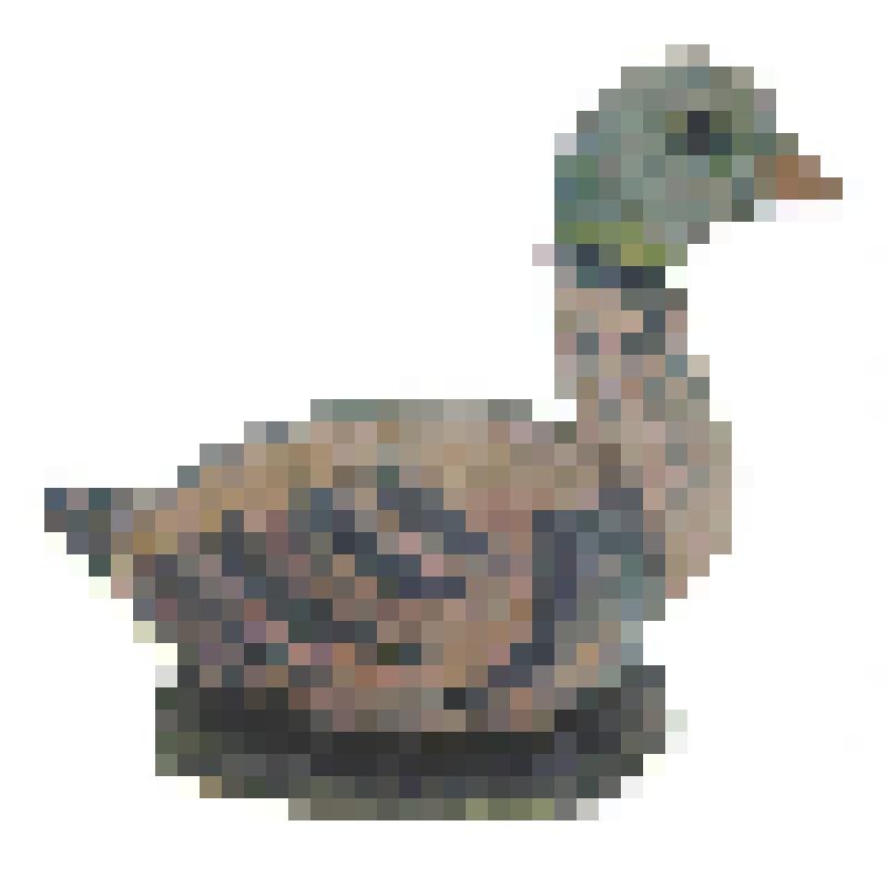 Игрушка из дерева и фанеры расписная (утка)