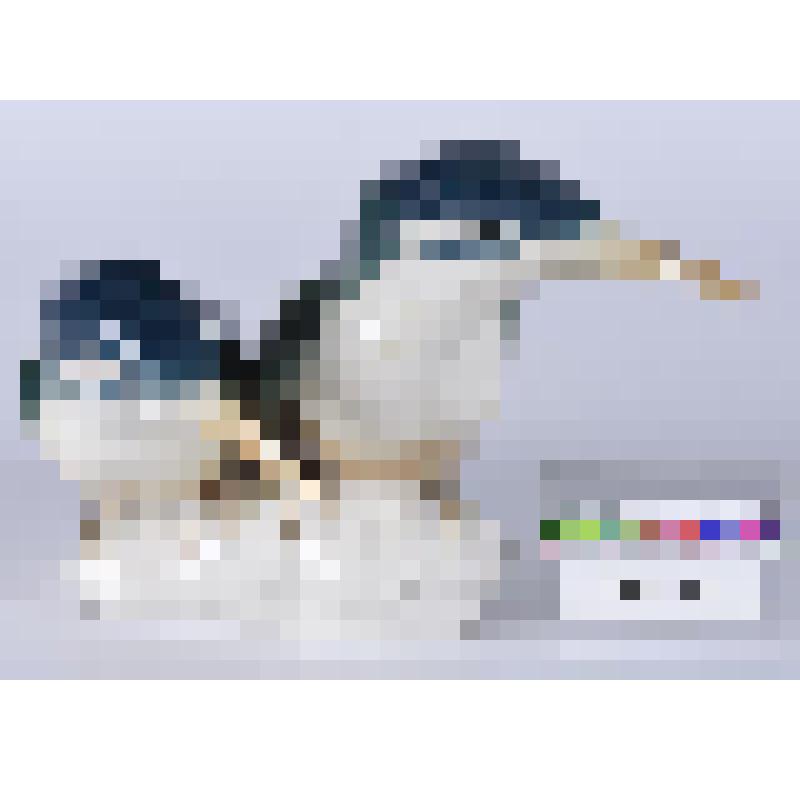 Фарфоровая группа - "Два зимородка"