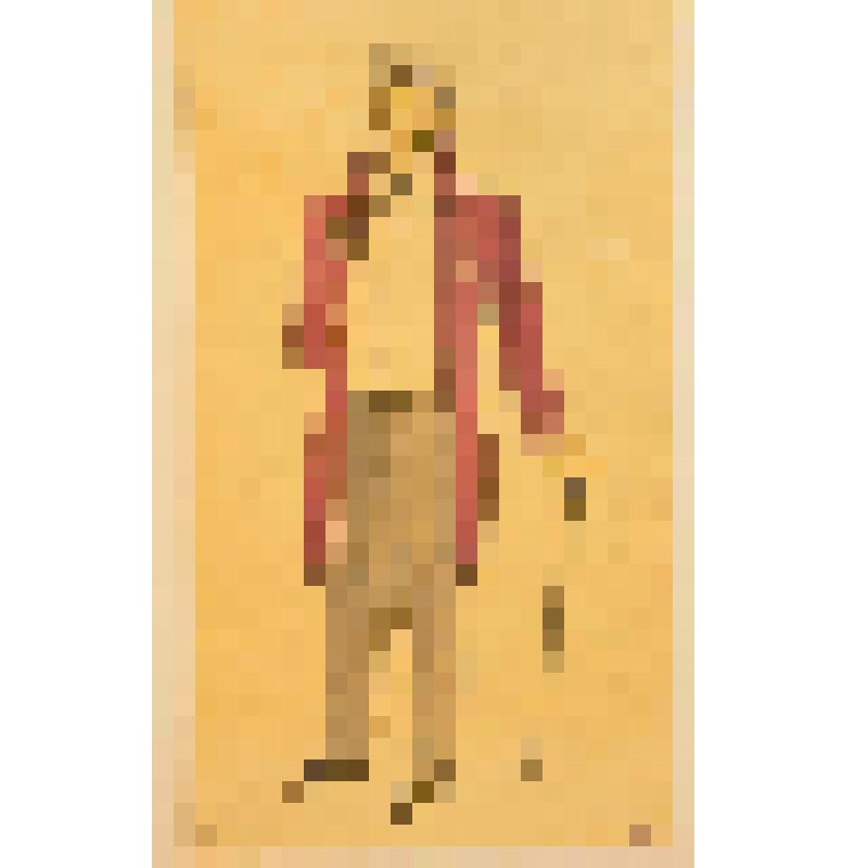 Эскиз костюма. Мужской персонаж с тростью. "Колесница Джаггернаута". (Режиссер Л.Полонский). Москва, Госцентюз