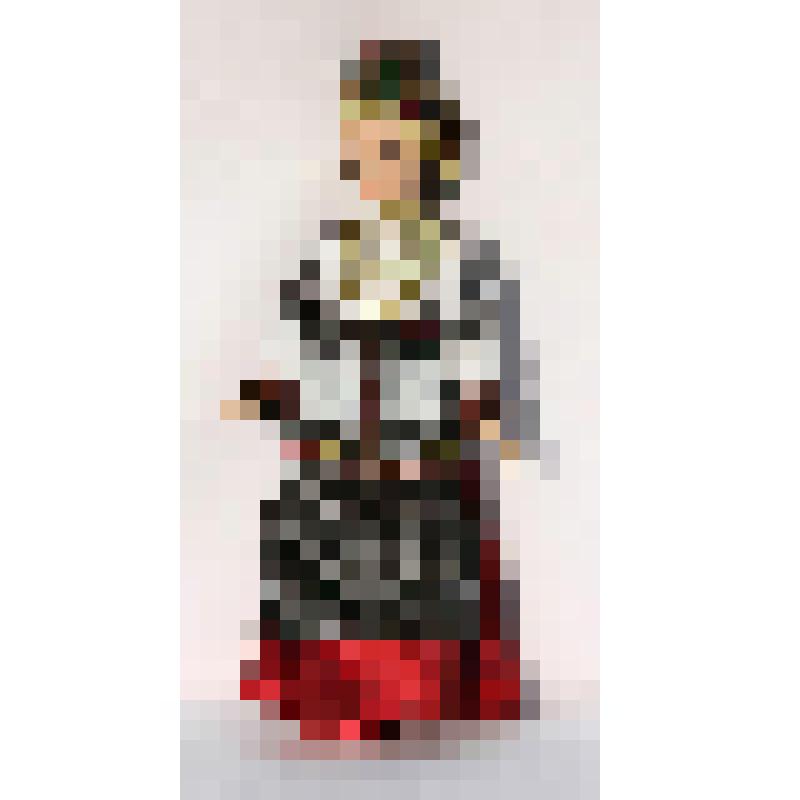 Кукла фарфоровая №10. "Праздничный костюм Воронежской губернии". Из серии "Куклы в народных костюмах"