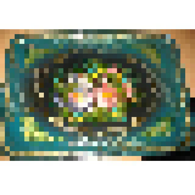 Поднос "Сад", железный, расписной. Форма – прямоугольная со скругленными углами, широким бортиком. Автор – Е.Л. Отмахова