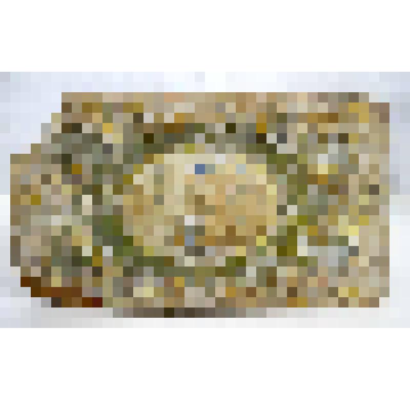 Изразец печной поясовый рельефно-расписной полихромный