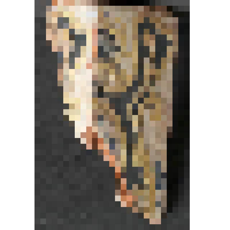 Изразец печной  угловой рельефный полихромный. Фрагмент