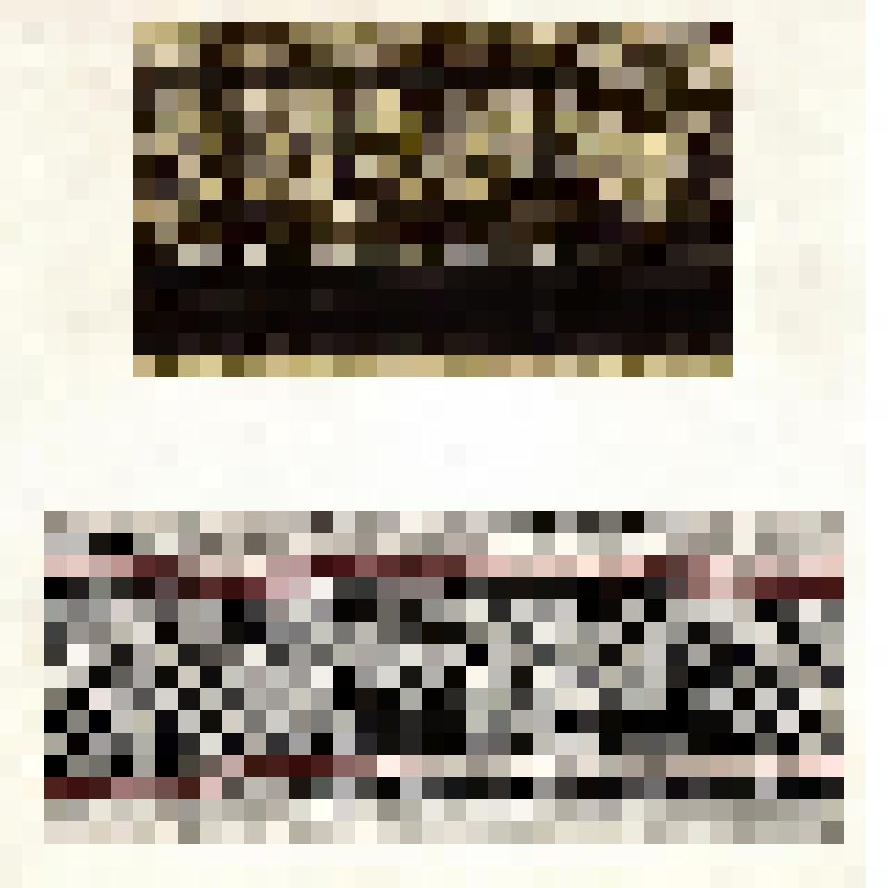 Таблица-зашивка с образцами машинной вышивки. Из альбома "Зашивки по мотивам Калининской народной вышивки"