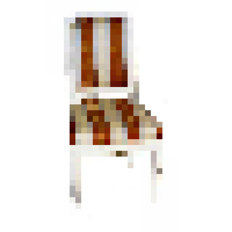 Стул белый с полосатой обивкой. Части гостинного гарнитура