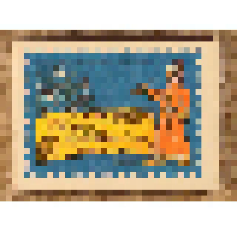 Коробок спичечный сувенирный "Берестяные грамоты XI-XIV вв." из набора спичек сувенирного "Из истории Отечественной почты". 1989 г