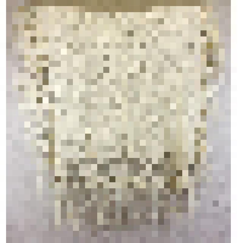 Платок белый шерстяной вязаный с кистями