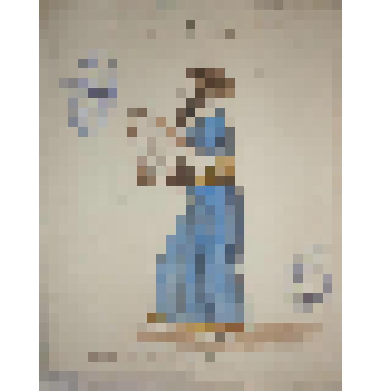 Эскиз мужского костюма. Музыкант с кифарой. "Царь Кандавл". Москва, Императорский Большой театр