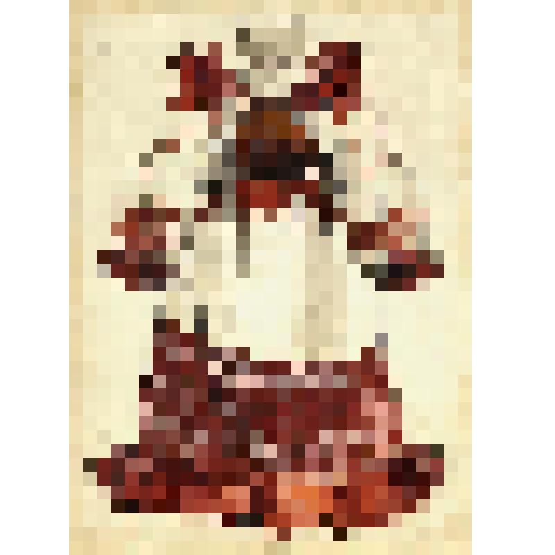 Зарисовка женского комплекта одежды Вологодской губернии. Из альбома "Русская народная одежда". Часть 1