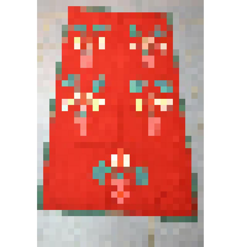 Покрывало красное с аппликацией