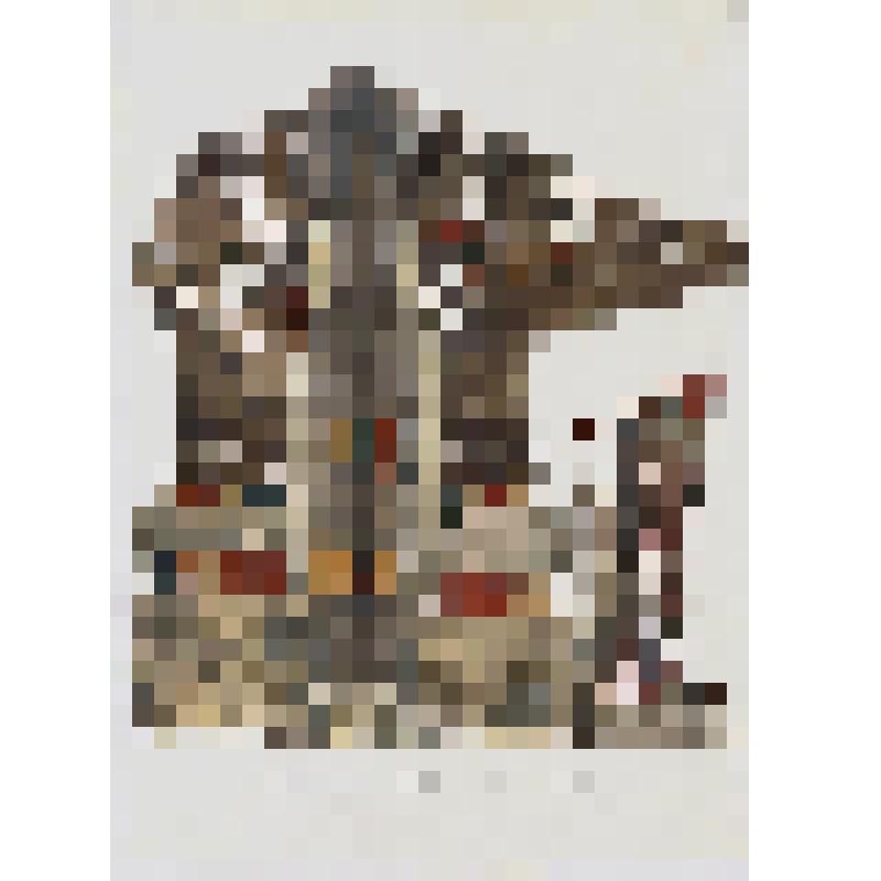 Зарисовка женского зимнего костюма. Из альбома "Модели одежды и дополнения к ним в характере народного искусства из оленьих шкур, камуса и замши"