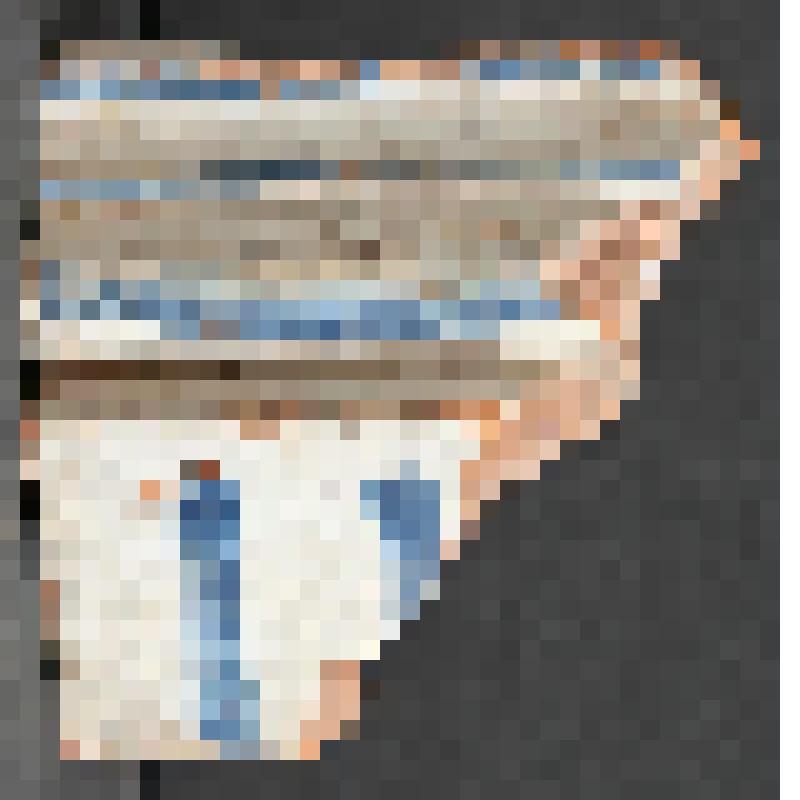 Изразец цокольный печной расписной. Фрагмент