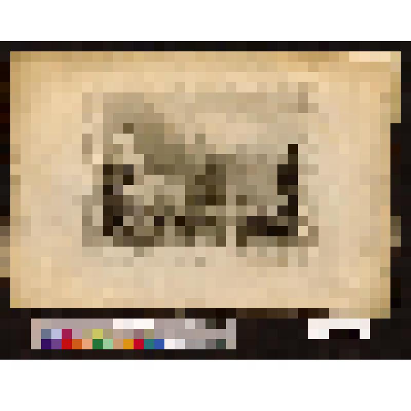 Один из уголков г. Бостона, слева старинное здание с пометой "1630", на переднем плане коляска с сидящей женщиной