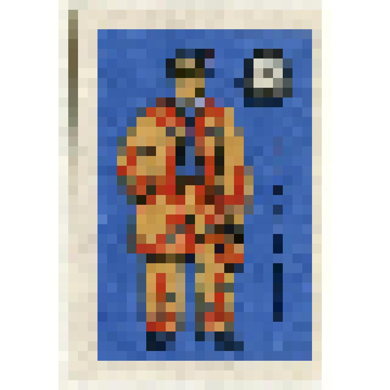 Этикетка спичечная. Национальная одежда. Славония. Мужской костюм