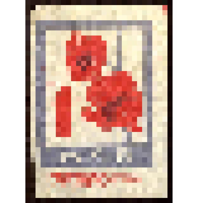 Этикетка спичечная. 1 мая. Два мака