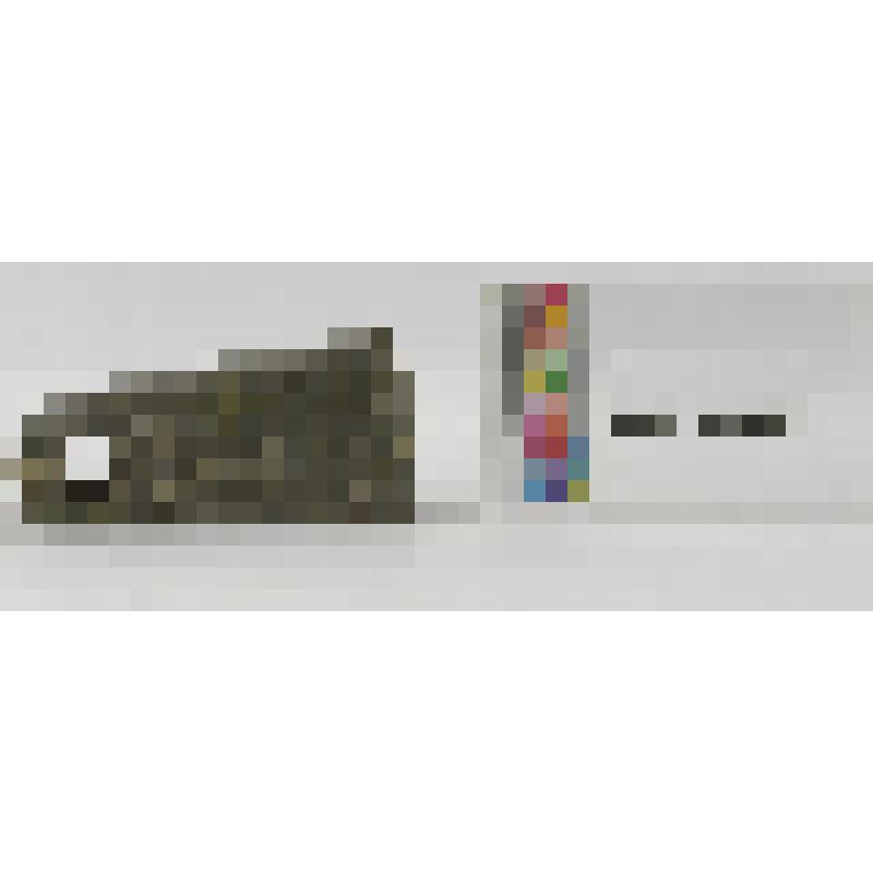 Оселок каменный, усеченно-пирамидальный, нижний угол отбит, с отверстием, зеленый с белыми крапинками