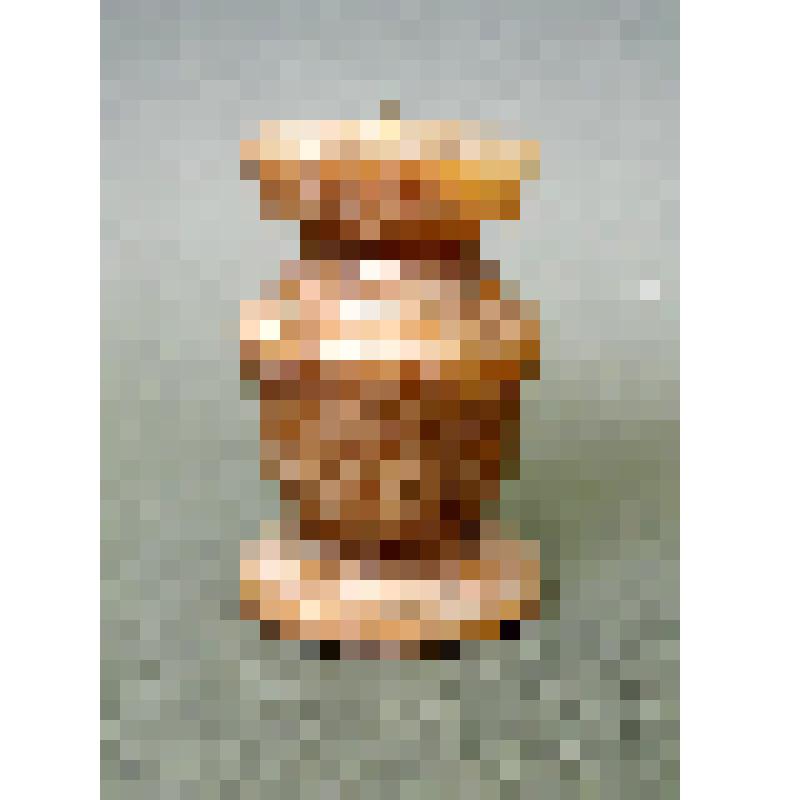 Подсвечник из оникса коричневого цвета с рисунком. Арт-ТГ-220