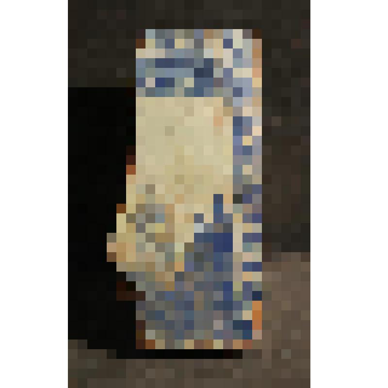 Изразец печной, гладкий расписной. Фрагмент