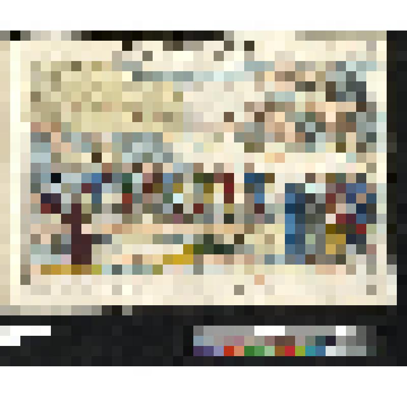 Лист из лубка: сцены из Парижской коммуны, сброшюрованные вместе. Расстрел коммунарами архиепископа парижского Дарбуа, президента Бонжана и аббатов