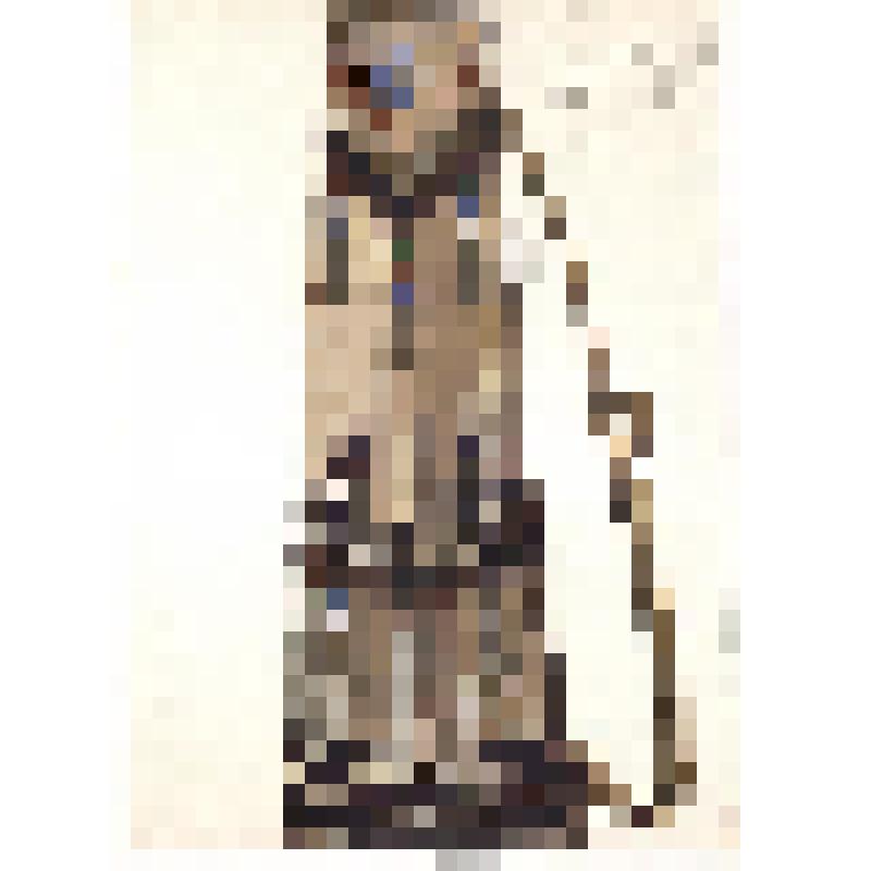 Зарисовка эвенского колчана. Из альбома "Модели одежды и дополнения к ним в характере народного искусства из оленьих шкур, камуса и замши"