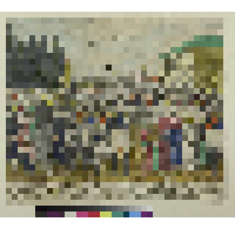 Празднование дня рождения императрицы Александры Федоровны в Петергофе, гравюра