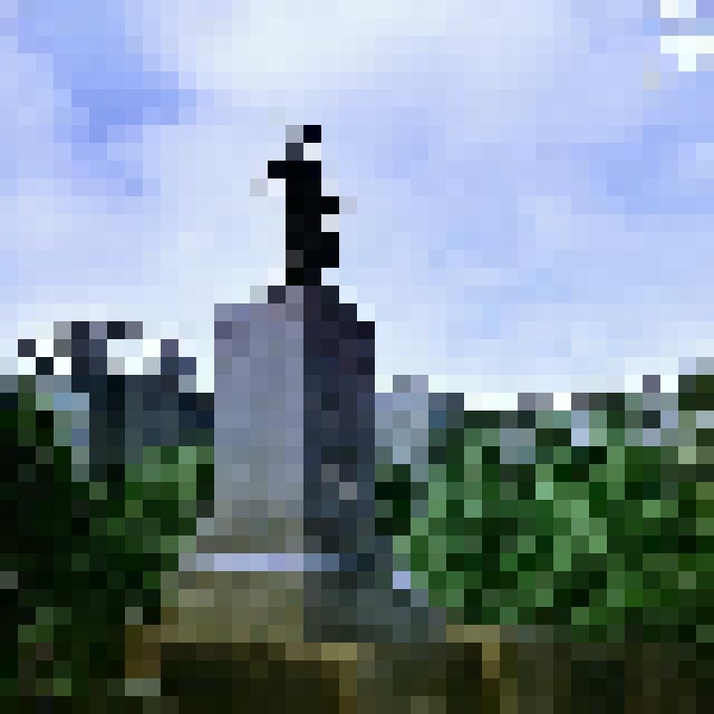 Негатив. Памятник Серго Орджоникидзе на площади Первой пятилетки в Свердловске