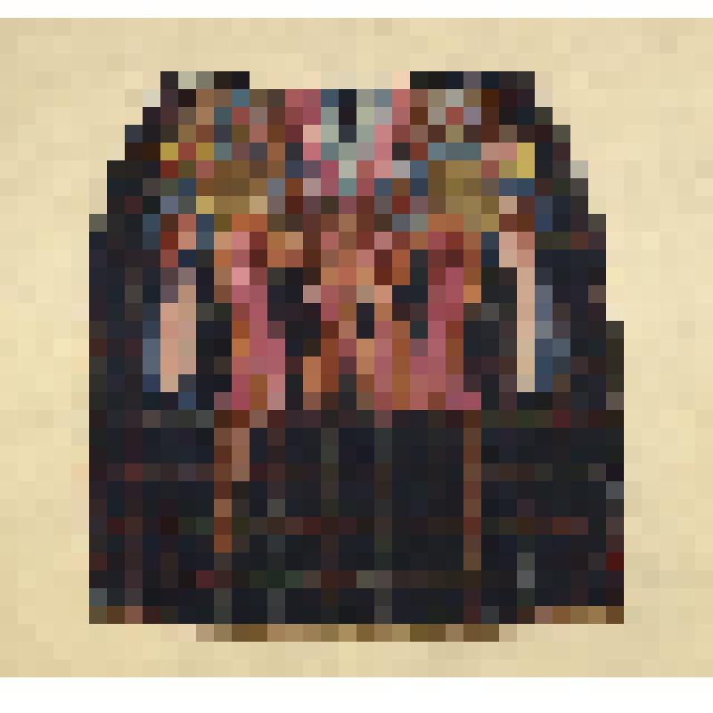 Зарисовка поневы. Из альбома "Орнамент русской народной женской одежды. Женская одежда средне-русской полосы. Отдельные предметы одежды и детали орнамента. Часть III-А."