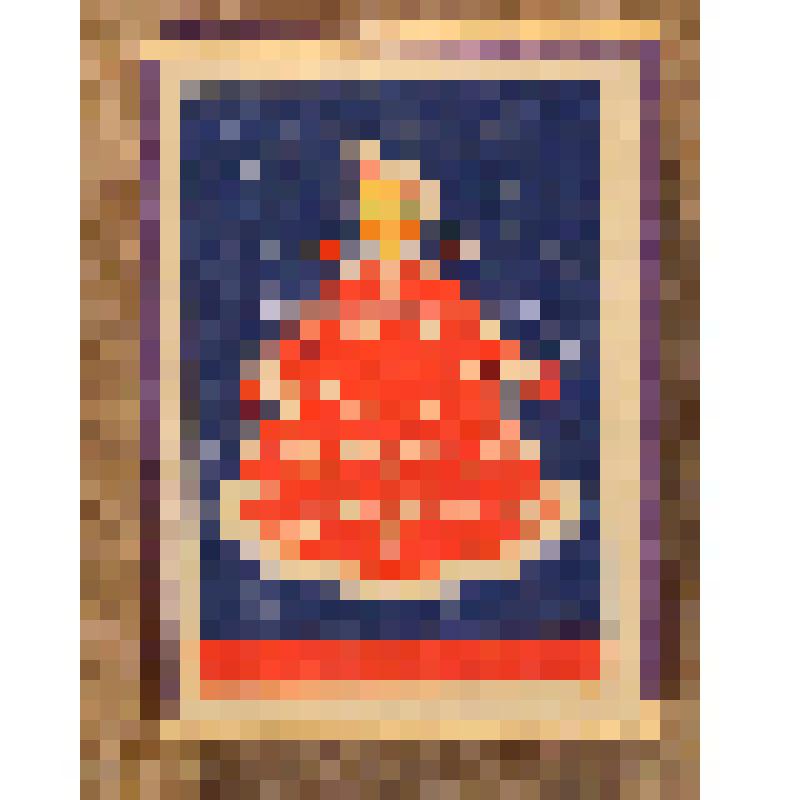 Коробок спичечный "Снегурочкина школа", из набора спичек "Театр кукол"