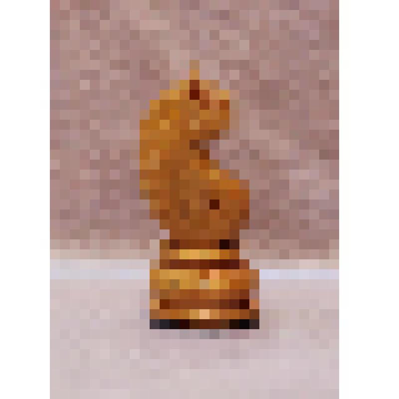 Предмет быта. Шахматы, фигура конь желтого цвета. Из комплекта: Шахматы Дважды Героя Социалистического труда Музрукова Бориса Глебовича