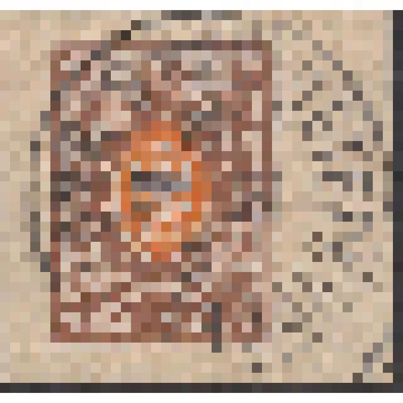 Вырезка из письма. Марка почтовая. Герб Почтового департамента. РИ. 25. 01. 1884. 70 коп. Ивер-35. Стандартный выпуск