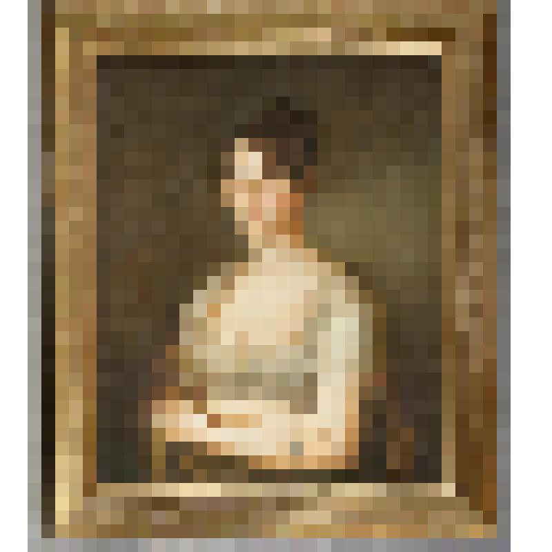 Картина. "Портрет дамы с пером и жемчужной нитью в волосах"