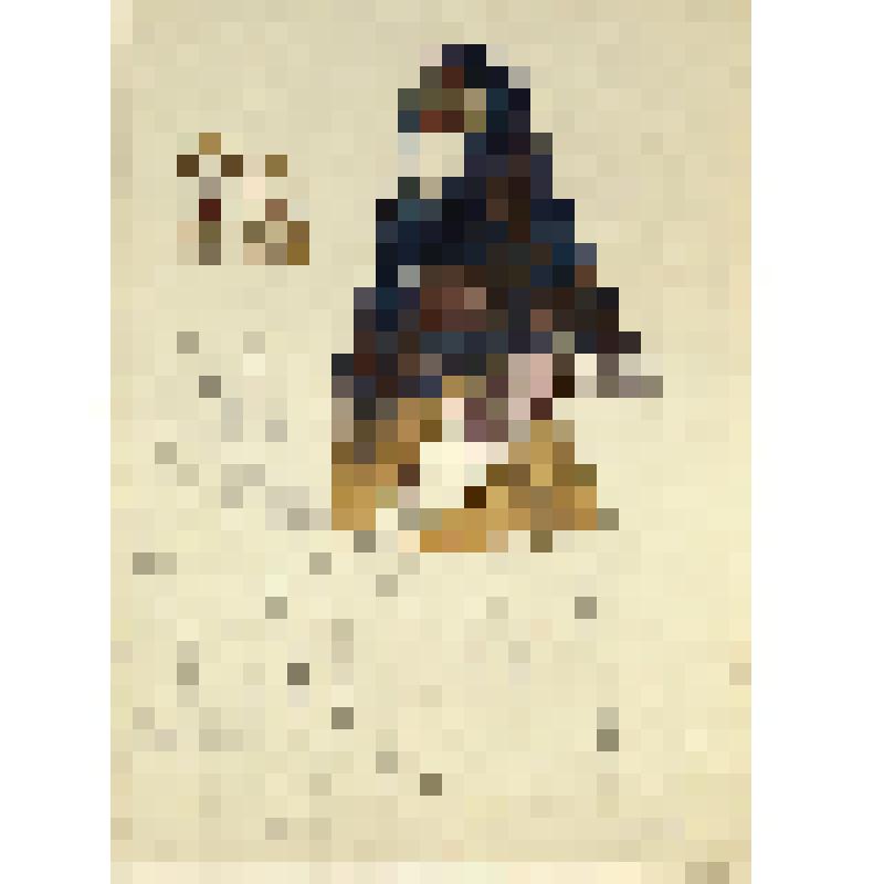 Зарисовка костюма замужней женщины. Из альбома "Русская народная одежда". Часть 1