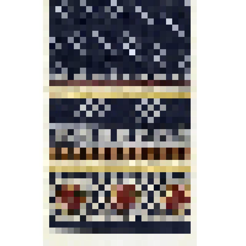 Таблица-зашивка в характере русской народной вышивки центральных областей (Калининская обл). Из альбома зашивок "Сочетание традиционной вышивки и кружева с тканями различных структур, гладкокрашенными, пёстроткаными, набивными и новыми отделочными материа