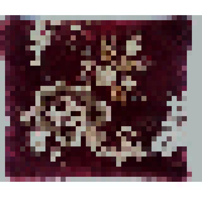 Подушка-думка бордовая с бежевыми цветами Шледевиц Э.А