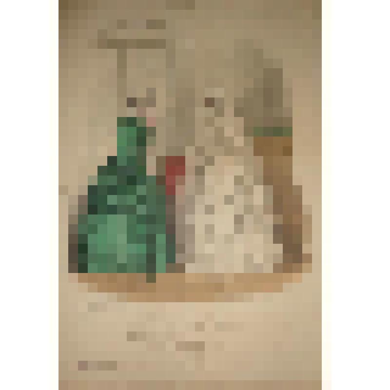 Литография. Лист из журнала "Вестник моды". Женщины в подвенечном и зеленом платьях