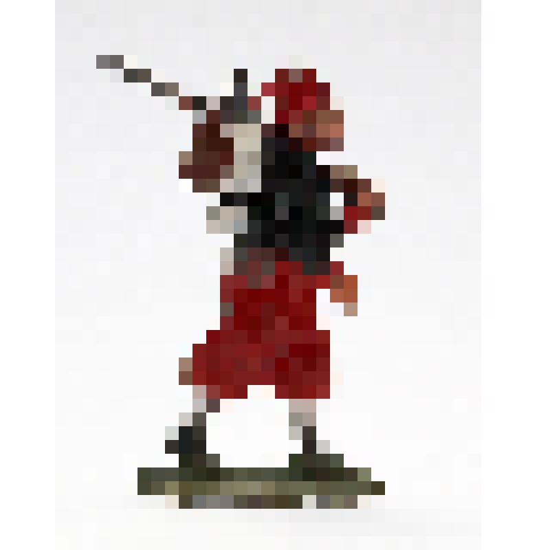 Коллекция оловянных солдатиков.  Шагающий солдатик турецкой армии на постаменте, с ношей