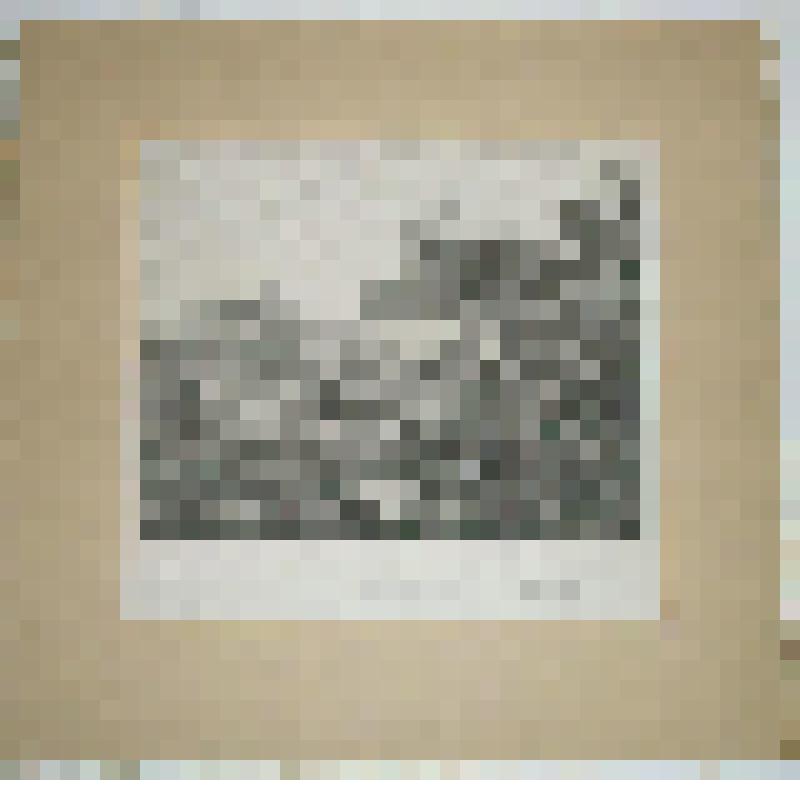 Пейзаж с руинами у реки. Гравюра