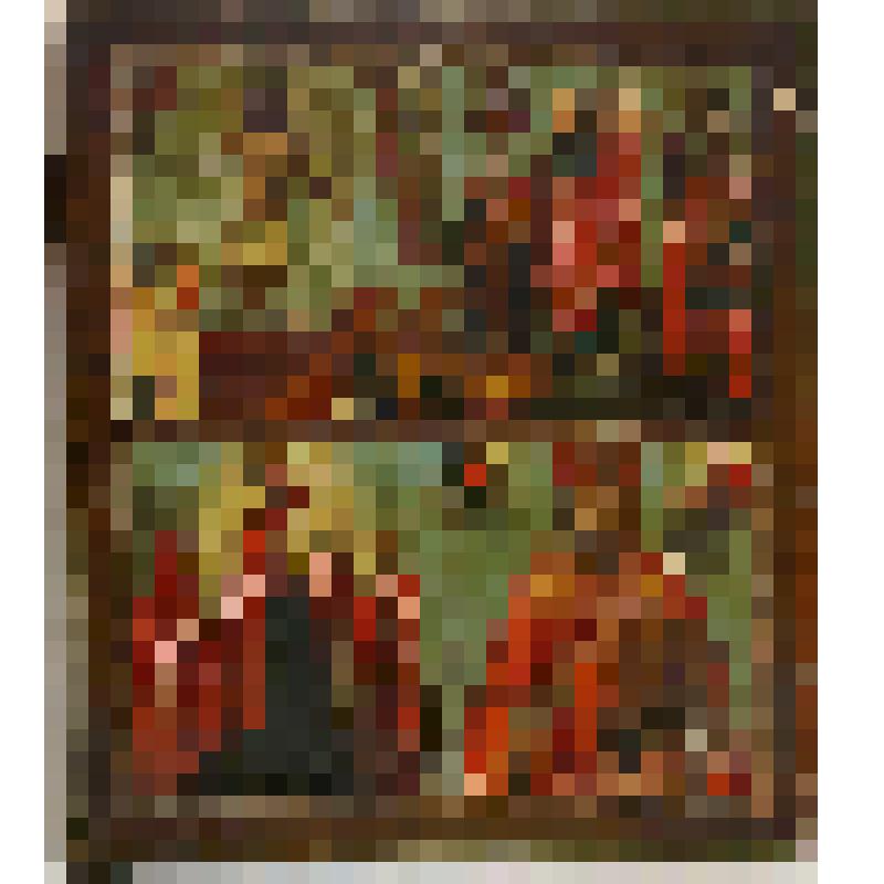 Воскресение, Архангел Гавриил с избранными святыми, Богоматерь Всех Скорбящих Радость, Никола. Икона